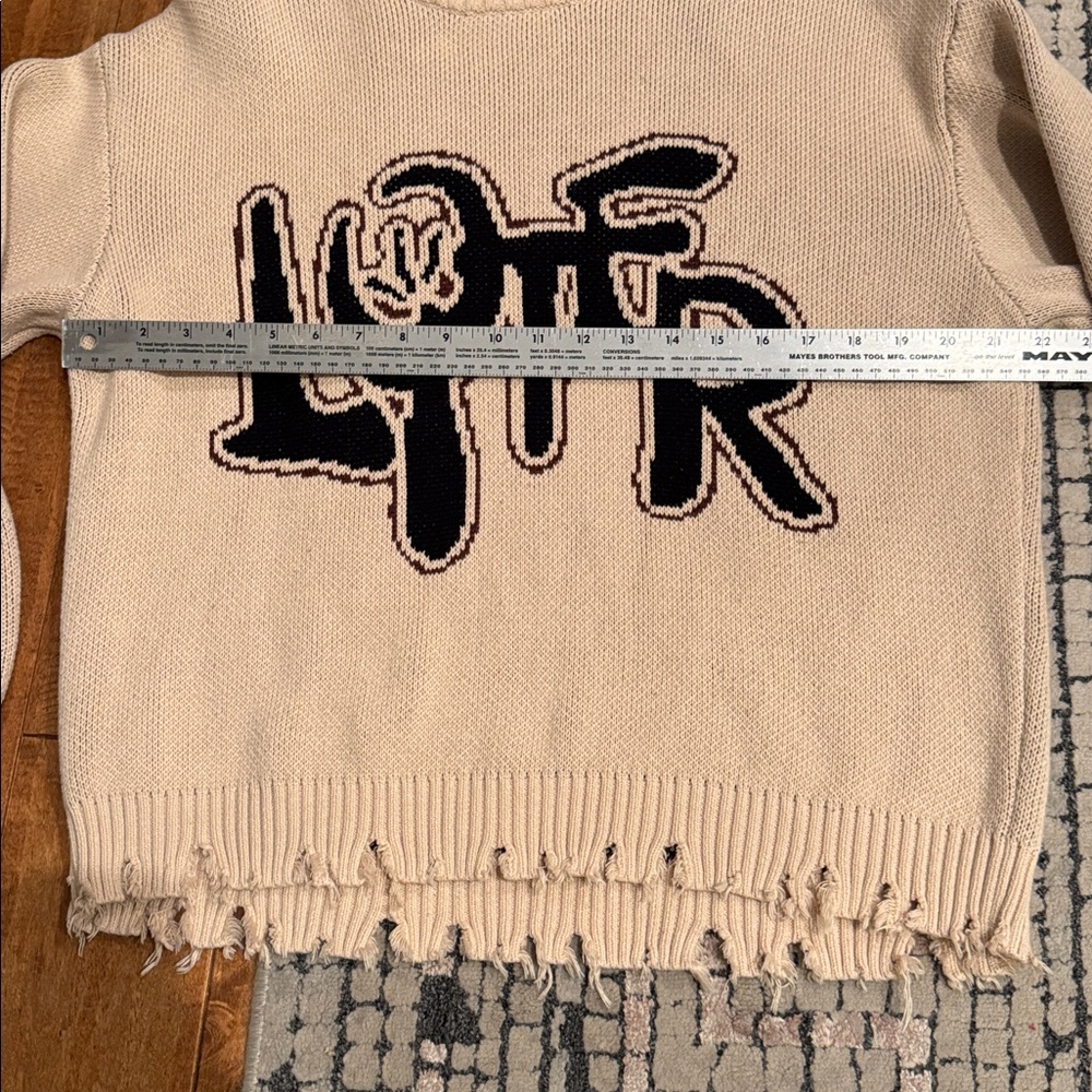LOITER Rodeo Knit Sweater Men’s‎ XS | Graphic Distressed Streetwear Pullover - Picture 14 of 15